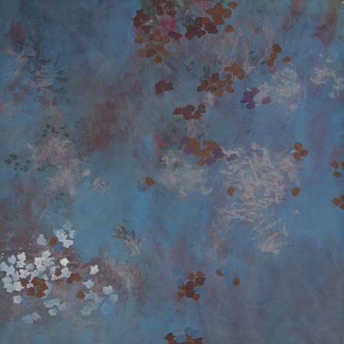 Cédric Chauvelot, 2009-06 (Büttenpapier) (Abstrakt, zeitgenössich, abstrakte Malerei, diffus, verschwommen, Farbverläufe, wolkig, Treppenhaus, Wohnzimmer, bunt)