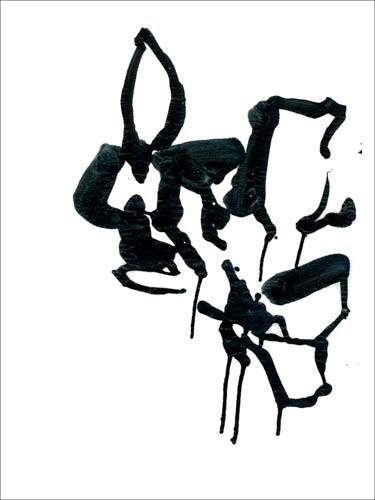 Cédric Chauvelot, Fleur, 2007 (Abstrakt,schwarz/weiß,Flur,Soziale Einrichtungen,Treppenhaus)