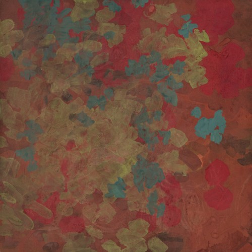 Cédric Chauvelot, 2009-02 (Büttenpapier) (Abstrakt, zeitgenössich, abstrakte Malerei, diffus, verschwommen, Farbverläufe, wolkig, Treppenhaus, Wohnzimmer, bunt)