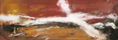 Martina Chardin, Massai (Abstrakte Malerei, Afrika, weißes Kreuz, Farbfelder, Business, Büro, Wohnzimmer, Erdtöne)
