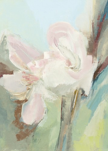 Chantal Parise, Fleurs Printanires II (Wunschgröße, Malerei, Natur, Floral, Blumen, Blüte, Blütenzweig, Frühling, Schlafzimmer, Arztpraxis, Wohnzimmer, Wintergarten, Treppenhaus, pastell)