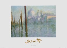 Claude Monet, Venedig - Il Canal Grande (Impressionismus, Malerei, Kirche, Venedig, Canal Grande,  Dunst, Italien, Städte, Schlafzimmer, Wohnzimmer, Wintergarten, Arztpraxis, bunt, Klassiker)