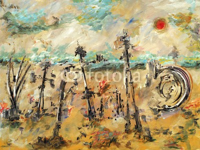 clivewa, a surreal landscape painting (malerei, kreuz, frankreich, friedhof, andenken, 2, sacrifice, schlachtfeld, 1, grabstein, musik, gefährlich, zerstört, soldier, geschichte, militärischer, ruiniert, kriegszeit, sonne, horn, kreativ, kampf, band, welt, einöde, kriegen, beisetzun)