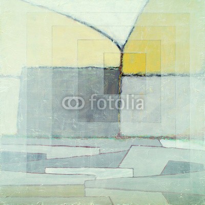 clivewa, an abstract painting (malerei, kunst, modern, abstrakt, abstraktion, studio, grafik, entwerfen, original, außergewöhnlich, tapete, weiß, geometrie, hell, altersgenosse, geschichtet, schleier, design, kreativ, verhüllt, farbenskala, geometrisch, linear, artwork, modernism)
