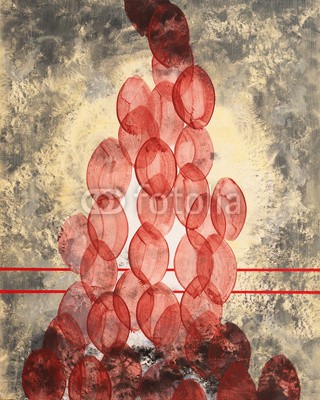 clivewa, an abstract painting (malerei, modern, kunst, abstrakt, tapete, rot, altersgenosse, oval, malen, kreativ, artwork, dekorativ, retro, textur, web, arty, kunstvoll, grunge, raum, abbild, eiförmig, schwimmen)
