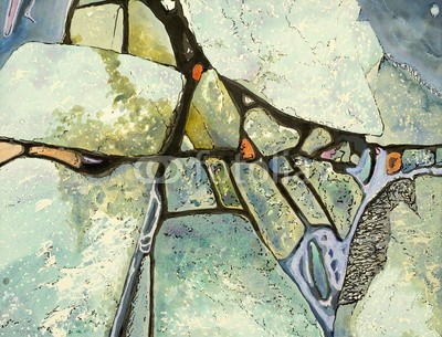 clivewa, Shoreline Rocks (marin, malerei, küstenlinie, küste, strand, wasserfarben, außergewöhnlich, tapete, steine, seaside, bunt, fels, felsig, life, hell, altersgenosse, knochenbruch, modern, kreativ, artwork, dekorativ, retro, textur, entwerfen, bunt, wasserfarben, poo)
