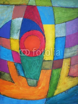 clivewa, an abstract painting (malerei, abstrakt, abstraktion, modern, kunst, außergewöhnlich, tapete, wölben, gewölbt, rot, arc, gelb, hell, kurve, altersgenosse, kreis, orange, grafik, design, bucheinband, kreativ, artwork, shield, modernismo, dekorativ, retro, linie, eckig)