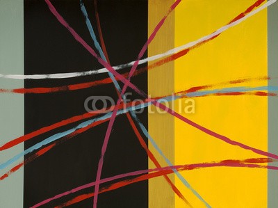 clivewa, an abstract painting (abstrakt, abstraktion, malerei, blöcke, modern, tapete, viereck, formular, abstreifen, bunt, rot, geometrie, arc, altersgenosse, kreis, ring, folgerichtig, watt, design, schwarz, logik, kreativ, geometrisch, kreisförmig, linear, artwork, runde, dekorati)