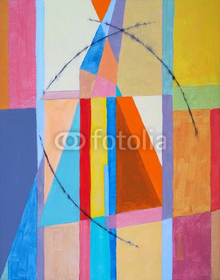 clivewa, an abstract painting (malerei, abstrakt, abstraktion, tapete, grün, rot, geometrie, altersgenosse, grafik, modern, kreativ, abbildung, geometrisch, linear, artwork, dekorativ, retro, linie, eckige, textur, entwerfen, deckung, verfärbt, bunt, blau, original, kunst, kunstvol)