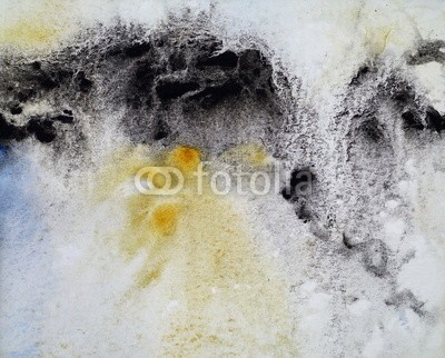 clivewa, an abstract painting (wasserfarben, abstrakt, wasserfarben, artwork, malen, kunst, außergewöhnlich, oberfläche, tinte, close-up, korn, tapete, dekoration, wirtel, weich, organisch, gelb, textur, flecken, pause, grafik, spritzer, element, färben, schwarz, abbildung, was)