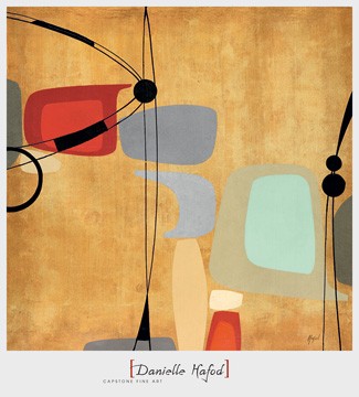 Danielle Hafod, Logic & Balance I (Abstrakt, abstrakte Malerei, Figuren, Streifen, Linien, abstrakte Formen, Modern, Wohnzimmer, Büro, Treppenhaus, Malerei, bunt)