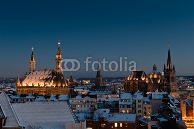 davis, Aachen (aachen, architektur, panorama, stadt, nacht, licht, winter, schnee, deutsch, dom, europa, stadt, himmel, dom, kirche, kultur, monuments, religion, tourismus, touriste)