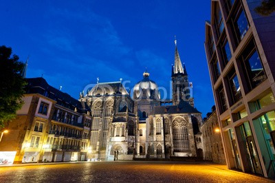 davis, Aachener Dom (aachen, architektur, dom, stadt, nacht, licht, winter, schnee, deutsch, europa, stadt, himmel, dom, kirche, kultur, monuments, religion, tourismus, touriste)