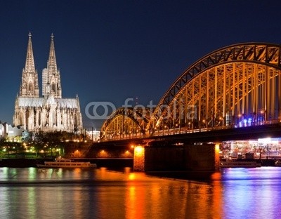 davis, Hohenzollern (cologne, nacht, stadt, panorama, leuchten, licht, spiegelung, dom, sonnenuntergÃ¤nge, deutsch, kirche, cologne, flieÃŸen, nachtaufnahme, rhein, orientierungspunkt, himmel, tourismus, brÃ¼cke, cologne, ufe)