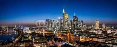 davis, Frankfurt Cityscape (frankfurt, panorama, stadt, hessen, nacht, skyline, stadt, architektur, turm, hochhaus, business, euro, bank, bank, gebÃ¤ude, frankfurt, main, deutsc)