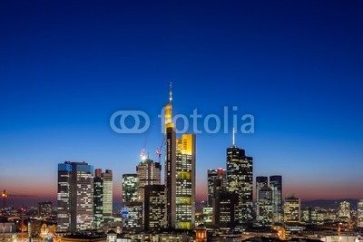 davis, Frankfurt Skyline (frankfurt, panorama, stadt, hessen, nacht, skyline, stadt, architektur, turm, hochhaus, business, euro, bank, bank, gebÃ¤ude, frankfurt, main, deutsc)
