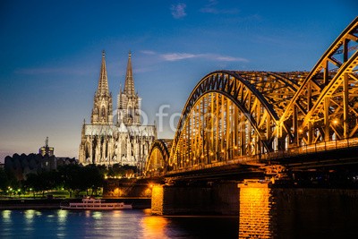 davis, KÃ¶ln (cologne, cologne, dom, architektur, abend, rhein, stadt, flieÃŸe)