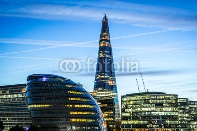davis, Modern Architecture in London (london, nacht, stadt, skyline, anblick, anblick, panorama, architektur, stadt, westminster, england, grossbritannien, futuristisc)