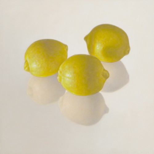 Délaer, 12DK1280 (Modern, Stillleben, Obst, Zitronen, Zitrusfrüchte, Früchte, naturgetreu, Malerei, Esszimmer, Küche, Wunschgröße, bunt)