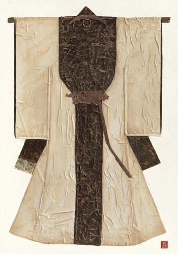 Diana Thiry, Kimono (Wunschgröße, Mantel, Bekleidung, asiatische Kunst, Kimono, Kostum, Tracht, Wunschgröße,   Symbolik,  Treppenhaus, Wohnzimmer)