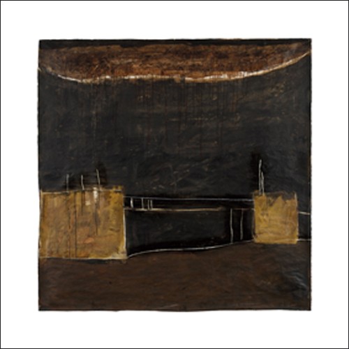 Didier JACQUIER, Sans titre, 2008 (Modern, Malerei, Abstrakt, Farbfelder, Linien, Muster, geometrische Formen, grau / braun)