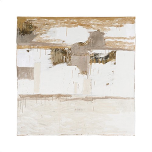 Didier JACQUIER, Sans titre, 2008 (Modern, Malerei, Abstrakt, Farbfelder, Linien, Muster, geometrische Formen, Flecken, grau / weiß)