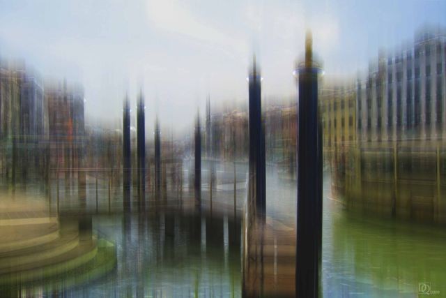 Dieter Quant, DQV24 (Städte, Venedig, Italien,  Bewegung, Fotokunst, verzerrt, unscharf, modern, Wohnzimmer, Treppenhaus, Büro, Wunschgröße, bunt)