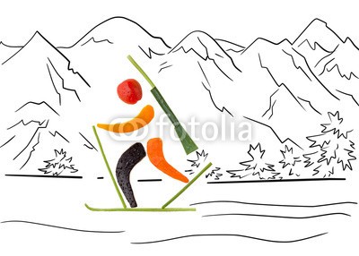 Dmitry Fisher, Penalty loop. (biathlon, cross country, sprint, essen, konzept, isoliert, aktion, aktiv, pflege, wettbewerb, diät, feeds, essen, event, schnell, fitness, obst, obst, gesundheit, gesundheitswesen, gesund, individuell, lebensstil, mann, ernährung, olympiade, olympi)