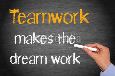 DOC RABE Media, Teamwork makes the dream work (zusammenarbeit, gespann, zusammen, work, erfolg, synergie, motivation, partnerschaft, kooperation, inspiration, befriedigung, miteinander, schulung, nachhilfe, consulting, erfolgreiche, verbesserung, job, fußballtor, traum, einheit, target, motto, zuwach)