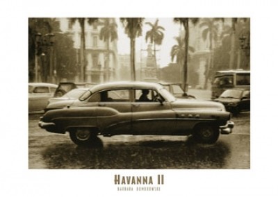 Barbara Dombrowski, Havanna II (Oldtimer, Straßenkreuzer, Auto, Kuba, Nostalgie, Photokunst, Fotokunst, Wohnzimmer, Treppenhaus, sepia)