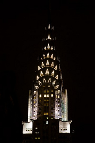 Dr. Michael Feldmann, Chrysler (New York, Metropole, Städte, Gebäude / Architektur, Hochhaus, Turm, Turmspitze, USA, Amerika,  Nachtszene, Beleuchtung, Wunschgröße, Fotokunst,  Büro, Business, Wohnzimmer, bunt)