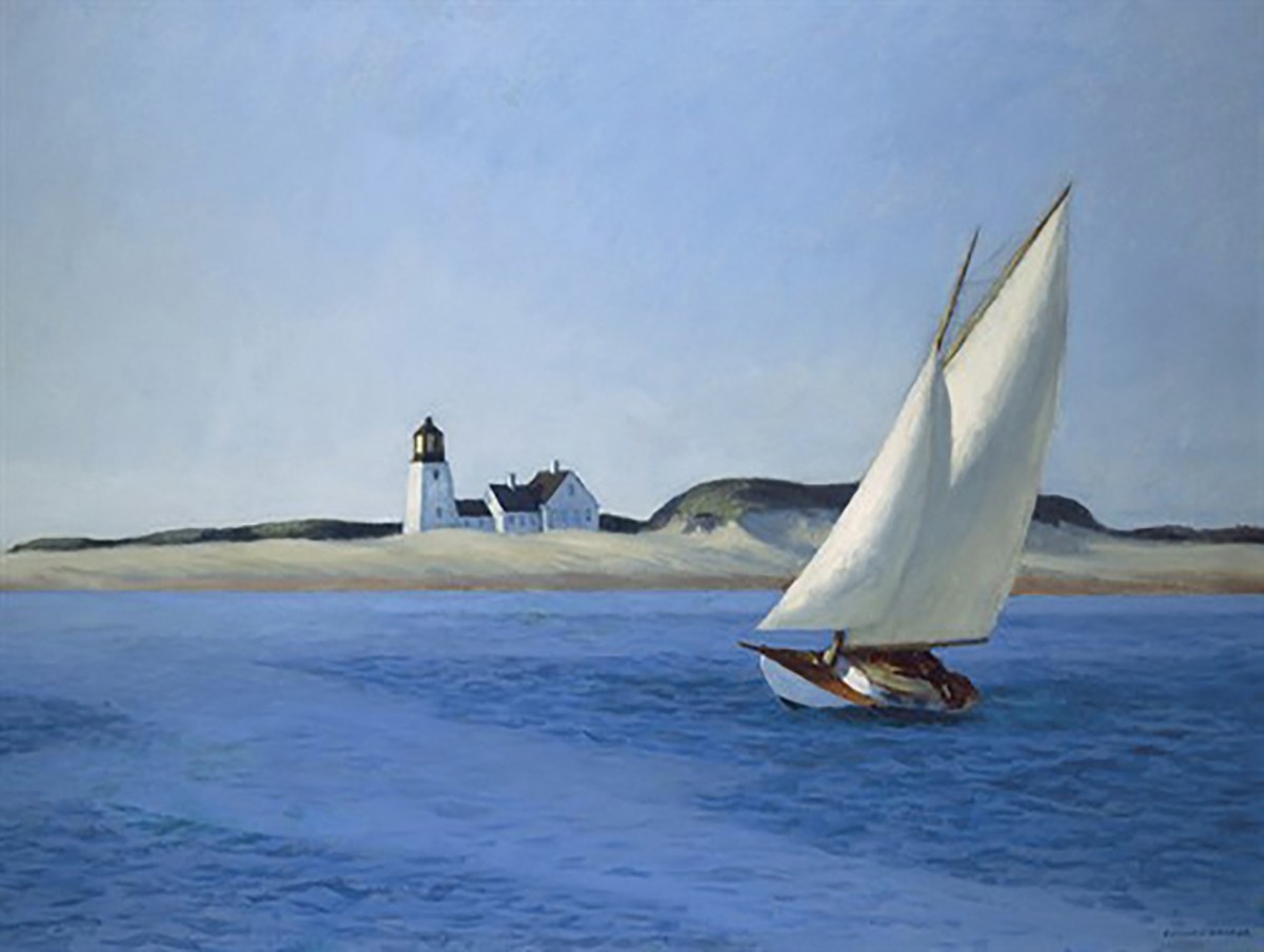 Edward Hopper, The long Leg (American Scene, Segelboot)