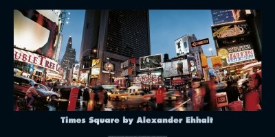 Alexander Ehhalt, Neon Square (Fotografie, Städte, Metropole, New York, Time Square, Perspektive, Amerika, Büro, Wohnzimmer, bunt)