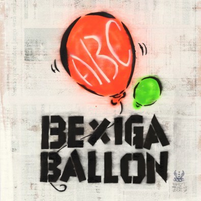 Eliot, Bexiga (Street Art, Graffity, Ballon, Luftballon, Urban Art, portugisisch-deutsch, Treppenhaus, Wohnzimmer, Jugendzimmer, modern, Wunschgröße, Grafik, bunt)