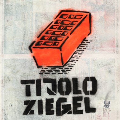 Eliot, Tijolo (Street Art, Graffity, Ziegel, Baustein, Urban Art, portugisisch-deutsch, Treppenhaus, Wohnzimmer, Jugendzimmer, modern, Wunschgröße, Grafik, bunt)