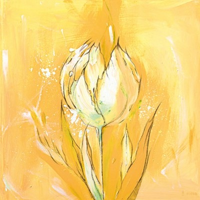 Elena Filatov, Tulpa 1 (Blumen, Blüten, Botanik, Tulpe, Treppenhaus, Wohnzimmer, Schlafzimmer, Wunschgröße, gelb)