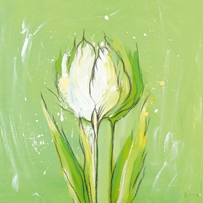 Elena Filatov, Tulpa 3 (Blumen, Blüten, Botanik, Tulpe, Treppenhaus, Wohnzimmer, Schlafzimmer, Wunschgröße, grün)
