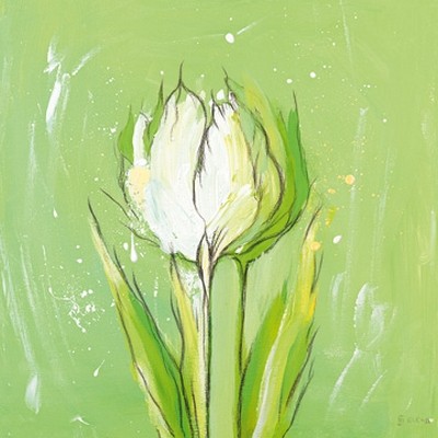 Elena Filatov, Tulpa 3 (Blumen, Blüten, Botanik, Tulpe, Treppenhaus, Wohnzimmer, Schlafzimmer, Wunschgröße, grün)