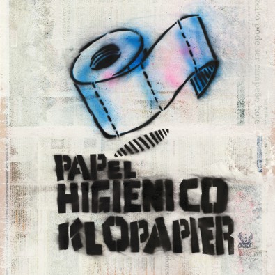Eliot, Papel Higienico (Street Art, Graffity, Toilettenpapier, Klopapier, Urban Art, portugisisch-deutsch, Treppenhaus, Wohnzimmer, Jugendzimmer, modern, Wunschgröße, Grafik, bunt)