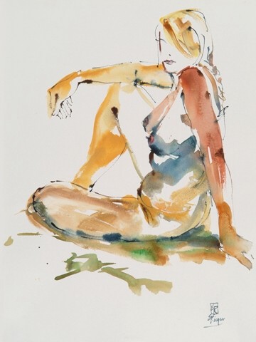 Engelbert Rieger, Stolz (Wunschgröße, People & Eros, Figurativ, Schlafzimmer, Wohnzimmer, Erotik)