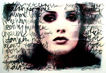 Espen Einborg, I am in love with your brother (Frau, jung, Portrait, Gesicht, Figurativ, modern, Fotokunst, Wohnzimmer, Jugendzimmer,)