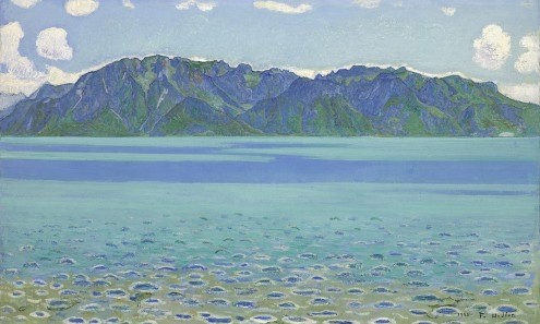 Ferdinand Hodler, Der Grammont (Wunschgröße, Malerei, Berg, See, Schweiz, Wallis, Jugendstil, Landschaftsmalerei, Alpen, Panorama, Genfer See, Wohnzimmer, Schlafzimmer, Arztpraxis,Wunschgröße, bunt)