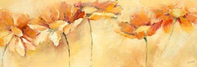 Elena Filatov, Feldblumenparade (Blumen, Blüten, Botanik, Gerbera, Treppenhaus, Wohnzimmer, Schlafzimmer, gelb / orange)