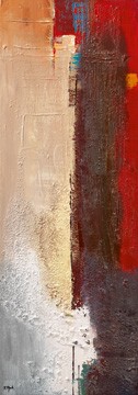 Flory Aerts, Vertical I (Abstrakte Malerei, Modern, Farbflächen, Linien, Spachteltechnik Business, Büro, Wohnzimmer, bunt)