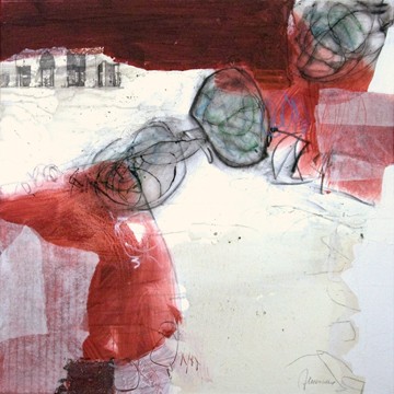 Francesco Cusumano, Paesaggio I, limitierte Auflage /99 (Abstrakt, Wunschgröße, Abstrakte Malerei,  Business, Büro, Treppenhaus)