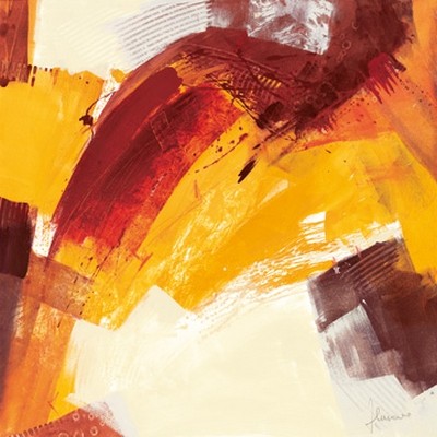 Francesco Cusumano, Rosso III (Abstrakt, Wunschgröße, Abstrakte Malerei,  Business, Büro, Wohnzimmer,  Treppenhaus, beige, braun  orange, rot, weiß)