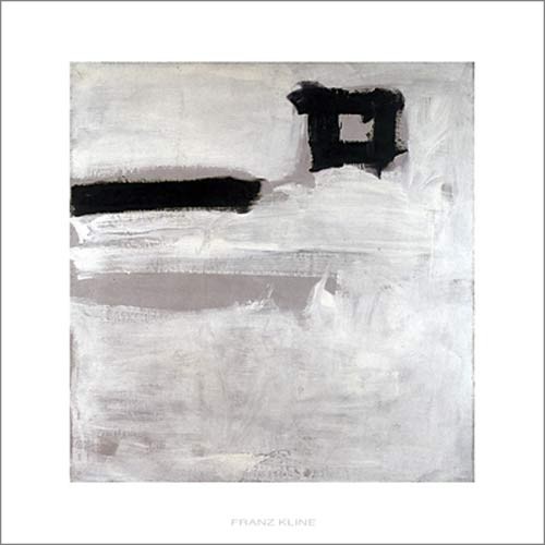 Franz Kline, Untitled, 1951 (Büttenpapier) (Modern, Malerei, Abstrakt, abstrakte Muster, informelle Kunst, Wohnzimmer, Treppenhaus, Büro, schwarz / weiß / grau)