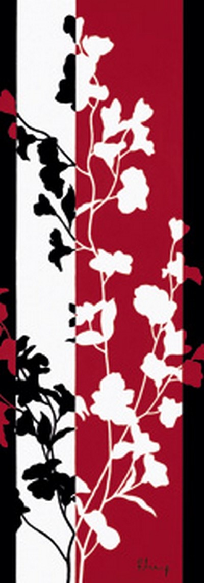 Franz Heigl, Ranken II (Wunschgröße, Modern, Malerei,Abstrakt, Zweige, Blätter, Farbfelder, rot, schwarz, weiß,)