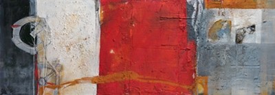 Gabriele Middelmann, Transmission 3 (Abstrakt, Malerei, geometrisches Muster, pastos,  Wunschgröße, Büro, Wohnzimmer, Treppenhaus, zeitgenössisch, bunt)