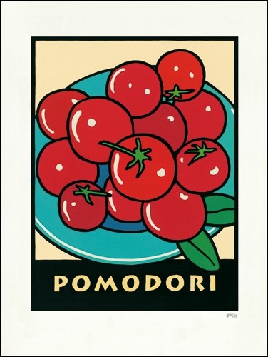 GAF!, Pomodori (Küche / Gastronomie,Plakatkunst,Tomaten,Cuisine,Esszimmer,Gastronomie,Kantine,Küche)